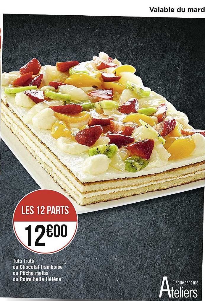 tutti frutti ou chocolat framboise ou pêche melba ou poire bell hélène