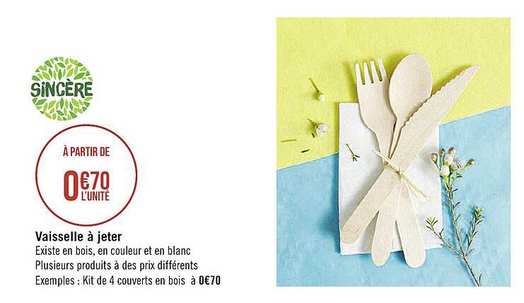 vaisselle à jeter sincère
