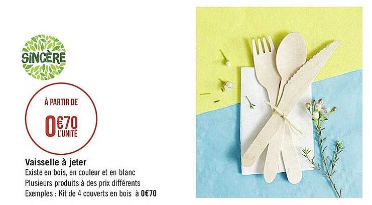 vaisselle à jeter sincère