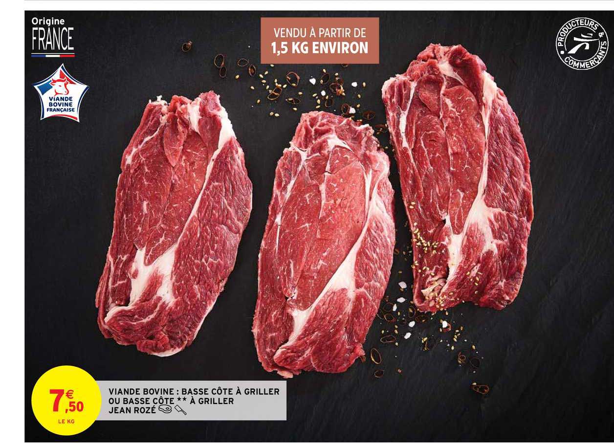 viande bovine : basse côte à griller ou basse côte à griller jean rozé