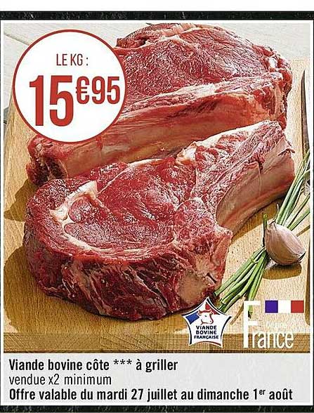 Viande Bovine Côte à Griller