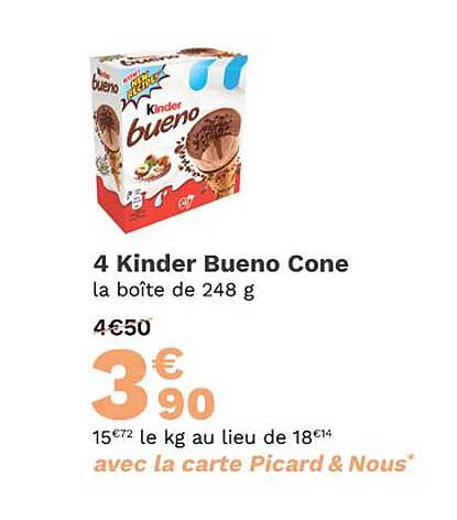 4 Kinder Bueno Cone