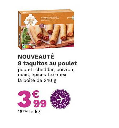 8 taquitos au poulet