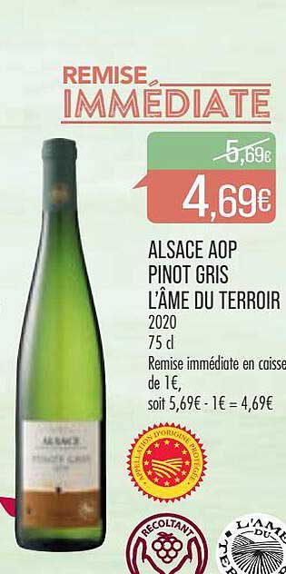 alsace aop pinot gris l'âme du terroir