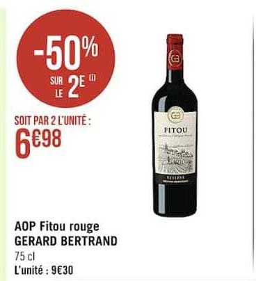 aop fitou rouge gerard bertrand