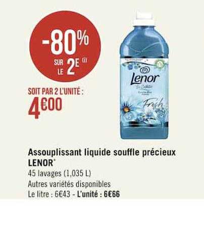 assouplissant liquide souffle précieux lenor