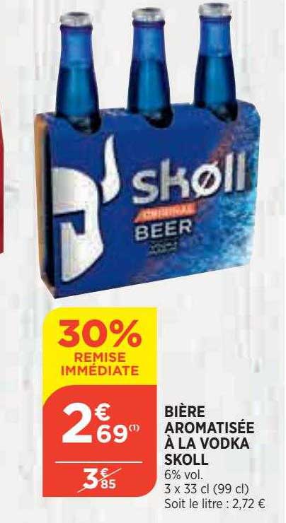 bière aromatisée à la vodka skoll