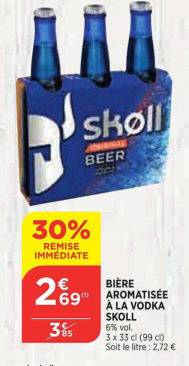 bière aromatisée à la vodka skoll
