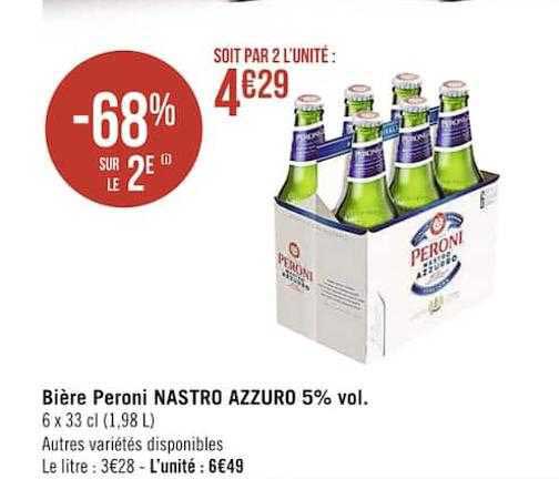 bière peroni nastro azzuro 5% vol.