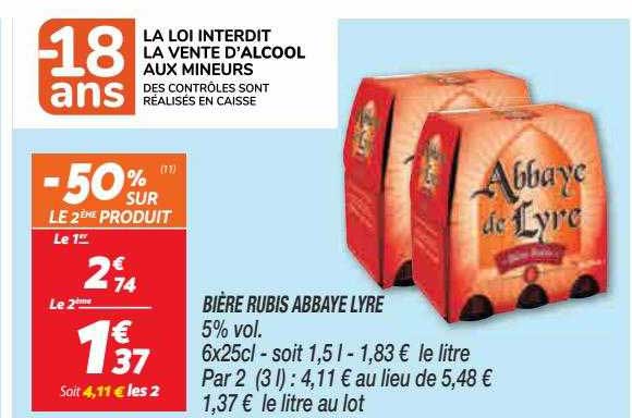 bière rubis abbaye lyre