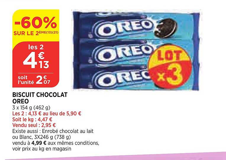 Biscuit Chocolat Oreo