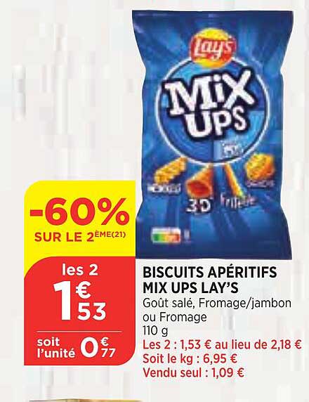 biscuits apéritifs mix ups lay's