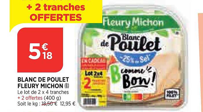blanc de poulet fleury michon