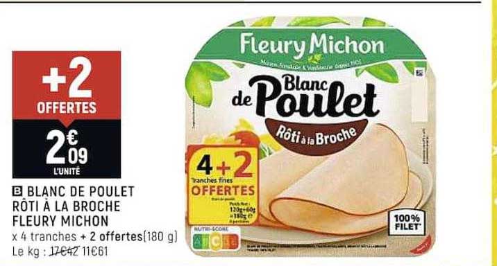 blanc de poulet rôti à la broche fleury michon