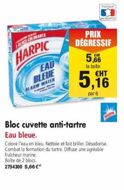 bloc cuvette anti-tartre harpic
