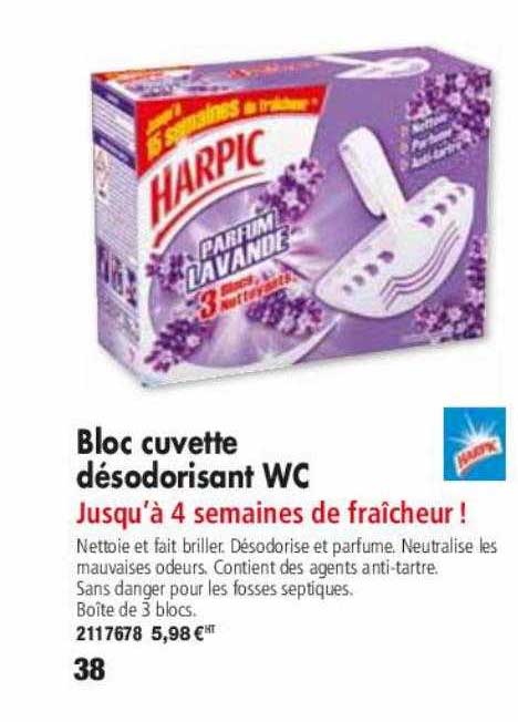 bloc cuvette désodorisant wc harpic