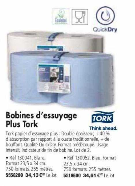 Bobines D'essuyage Plus Tork