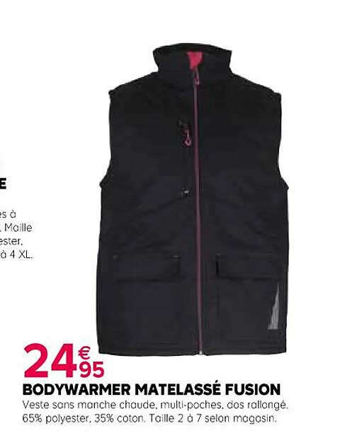 bodywarmer matelassé fusion