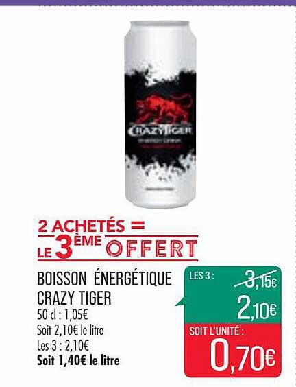 boisson énergétique crazy tiger