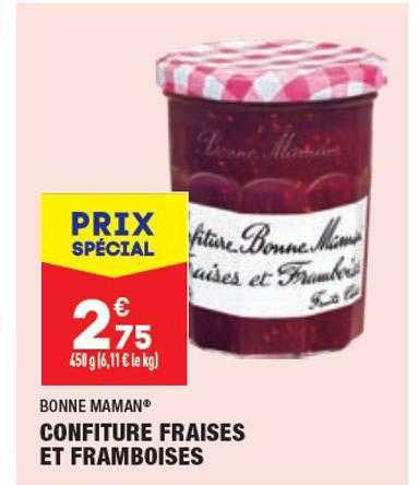 bonne maman confiture fraises et framboises