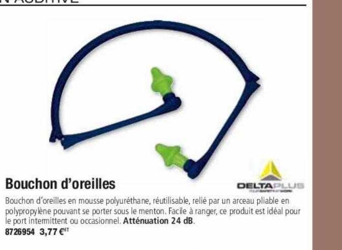 bouchon d'oreilles delta plus