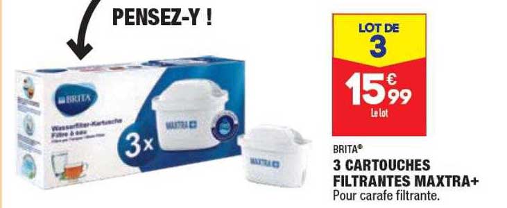 brita 3 cartouches filtrantes maxtra+