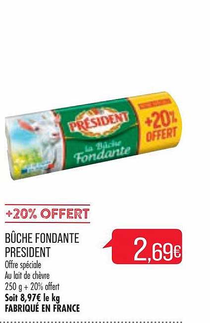 Bûche Fondante Président