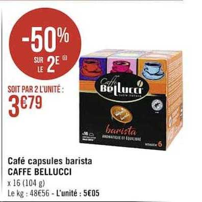 café capsules barista caffé bellucci