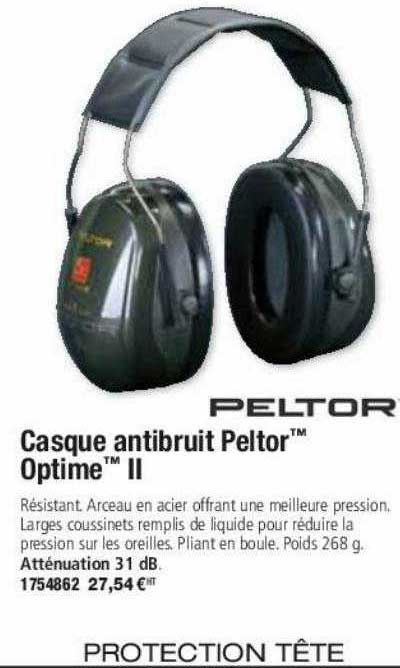 casque antibruit peltor optime II