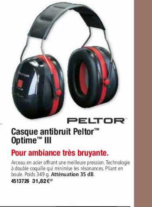 casque antibruit peltor optime III