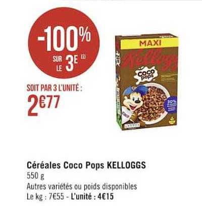 céréales coco pops kelloggs