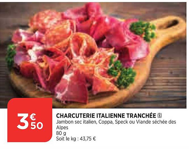 Charcuterie Italienne Tranchée
