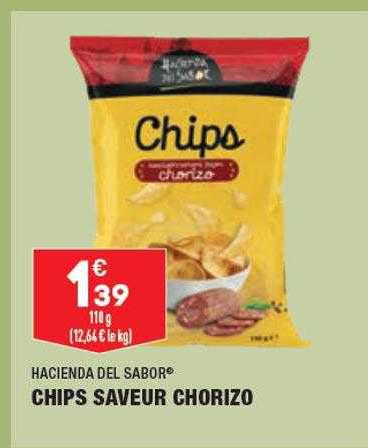 chips saveur chorizo hacienda del sabor