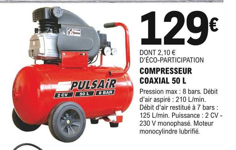 compresseur coaxial 50l