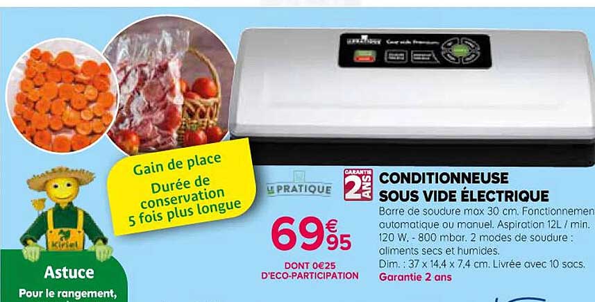 conditionneuse sous vide électrique le pratique