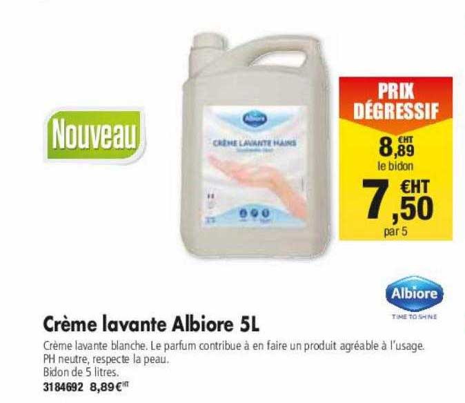 crème lavante albiore 5l
