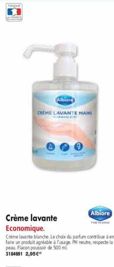 crème lavante albiore