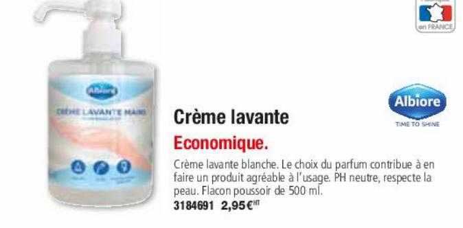 crème lavante albiore