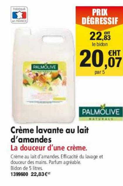 crème lavante au lait d'amandes palmolive