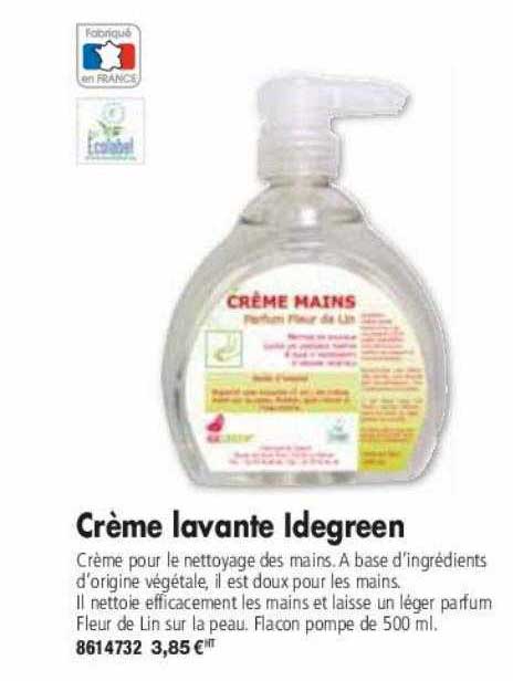 crème lavante idegreen