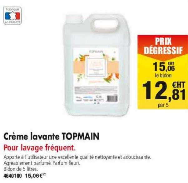 crème lavante topmain