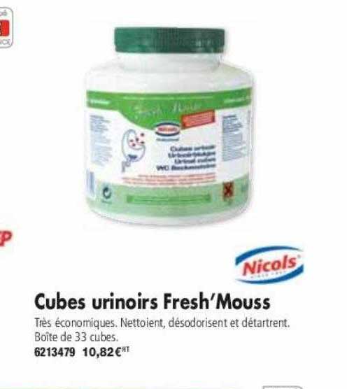 cubes urinoirs fresh'mouss nicols'