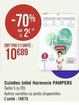 Culottes Bébé Harmonie Pampers