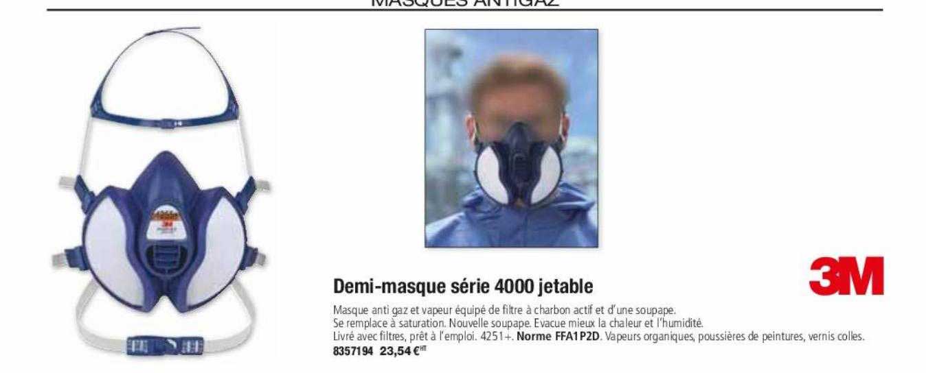 demi-masque série 4000 jetable