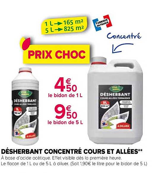 désherbant concentré cours et allées