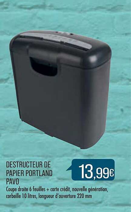 destructeur de papier portland pavo
