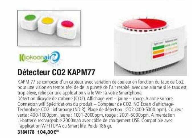 détecteur co2 kapm77
