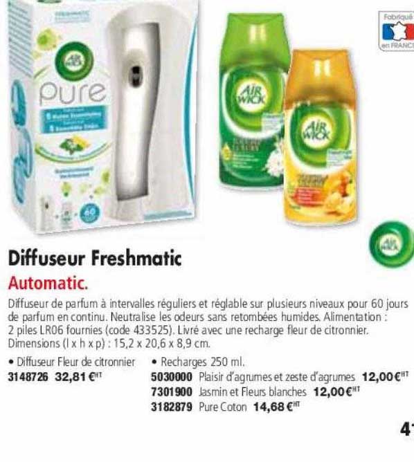diffuseur freshmatic air wick