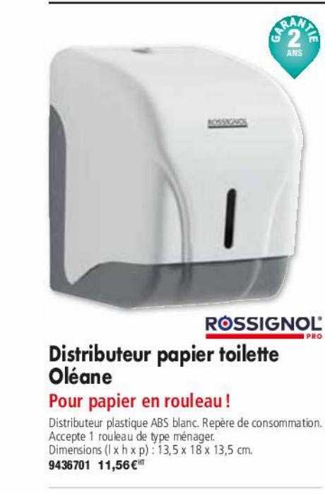 Distributeur Papier Toilette Oléane Rossignol
