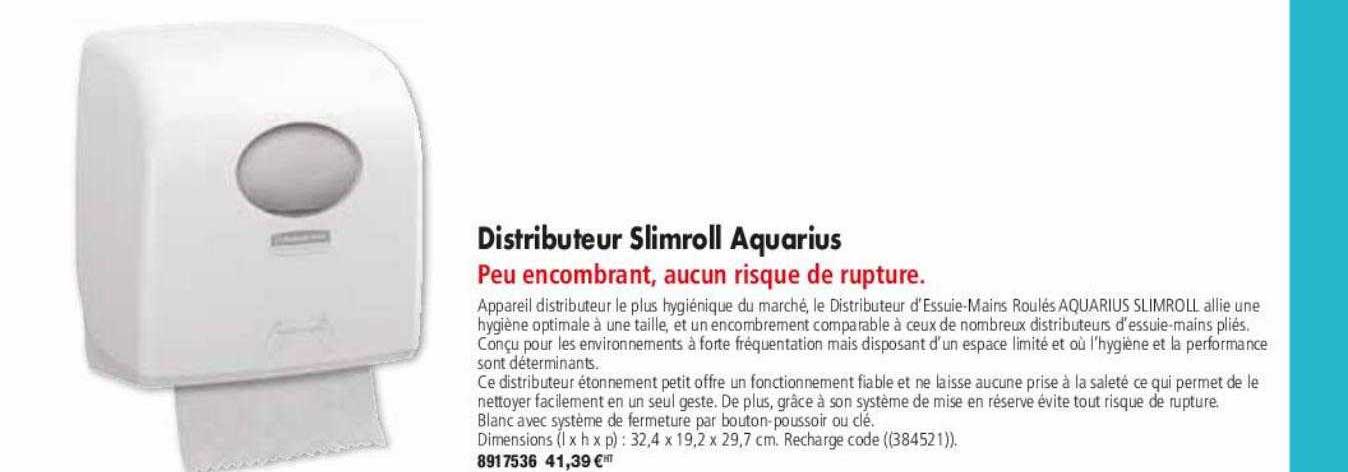 distributeur slimroll aquarius